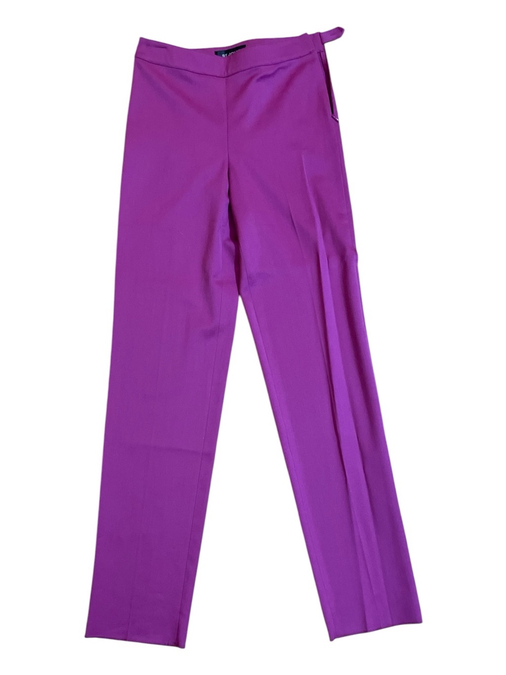 NWT St. John Purple Wool Blend Straight Leg Dress Pants Size 2